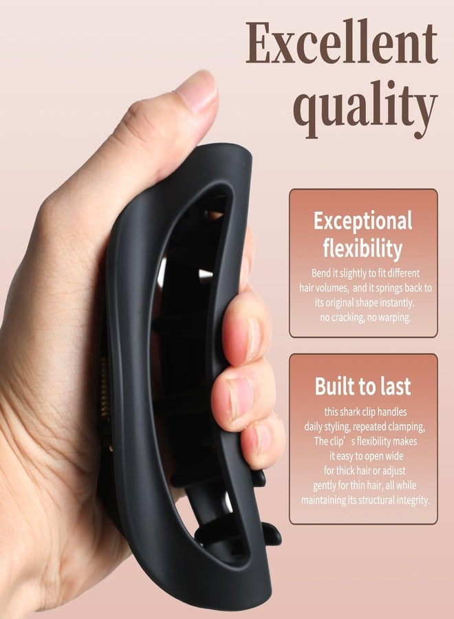 Amader 3 Pack Silicone Flexible Hair Claw Clips for Women, Cloud Soft Clips, Extra Large Claw Clips, Jumbo Claws clips for Thick Curly Hair, Unsnappable Flexible Non-slip Rectangle,Hair Accessories for Girls - Image 3